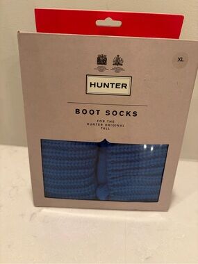 Hunter Unisex Boot Socks - Blue size XL  New in Box